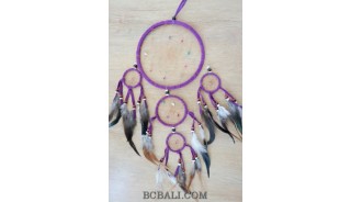 dream catcher 5circle handmade purple and black color